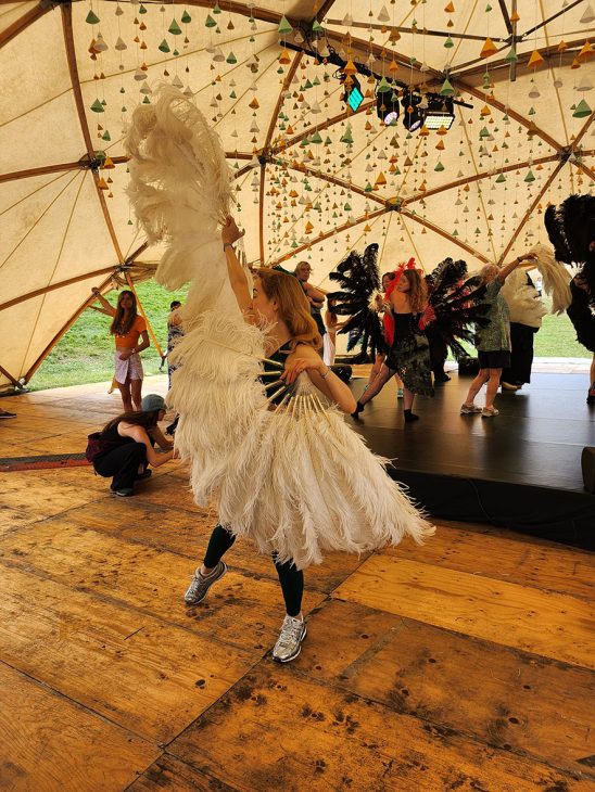 Feather fit workshop at Wilderness